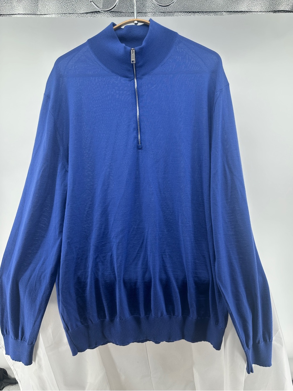 ZEGNA
Blue High Performance Wool Quarter Zip
Pullover